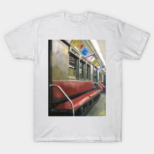 New York Subway Carriage, Retro T-Shirt